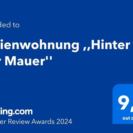Ferienwohnung ,,Hinter Der Mauer" Hildburghausen Exteriör bild